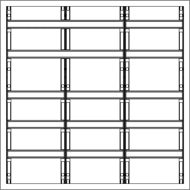AP 分区配电箱 FV3-5-RK, 3-列, 5r, 端子排n, 800×800×165mm