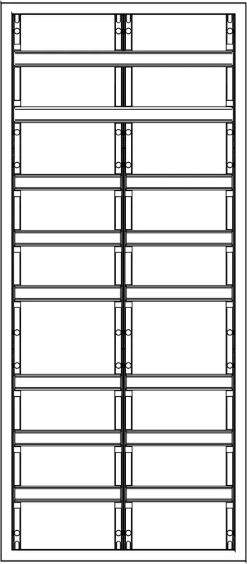 配电柜 VS2-8-RK, 2-列, 8r, 端子排n, 1250×550×210mm