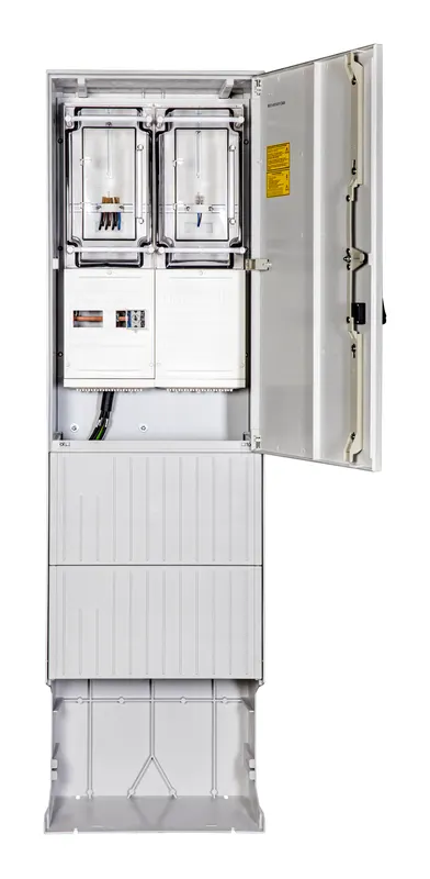 计量接入柱 2-列, H=2010 mm, 2-3.HZ, 罩盖带箱门, ZAS202-2-2ZK-TSG-HT