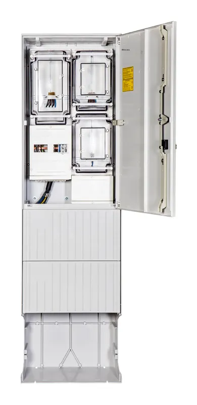 计量接入柱 2-列, H=2010 mm, 3-3.HZ, 罩盖带箱门, ZAS202-2-3ZK-TSG-HT