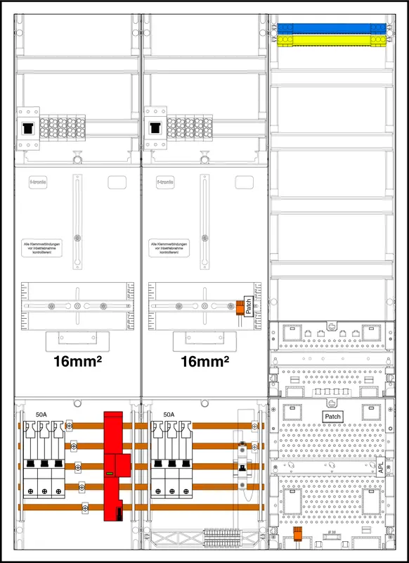 3.HZ 2 计量位 16 mm²，带 SLS 和电涌保护（ÜSS） SPVGB6