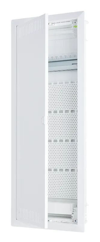 HW/UP 通信配电箱 5r., Jumbo60K, 含安装板, 配线架, 插座 3 联