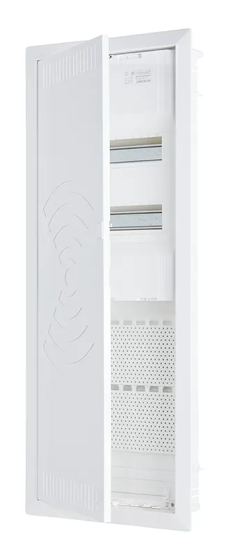 HW/UP 小配电箱 Twin, Jumbo60-2W, 2-排, 24+4 Mod, 含安装板, W-LAN 箱门