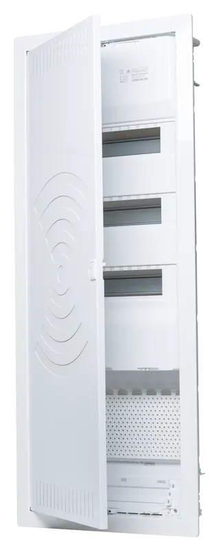 HW/UP 小配电箱 Twin, Jumbo60-3W, 3-排, 36+6 Mod, 含安装板, W-LAN 箱门