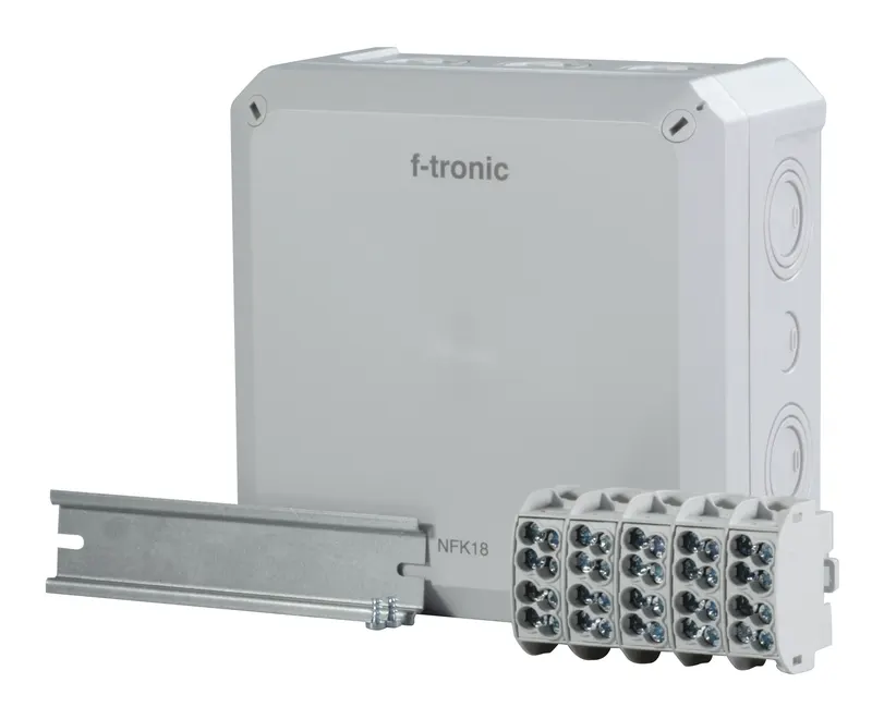 FR-分线盒 180×180×93 mm, HLAK 5-pol. 25q mm, 导轨, PS, IP66, 灰色, NFK18 灰色-HLAK5p25