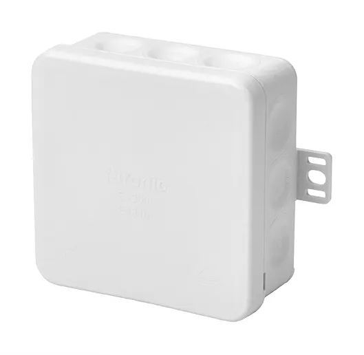FR 分线盒 E1300 白色, 85×85×37 mm, IP55, 白色/白色, 带穿刺膜